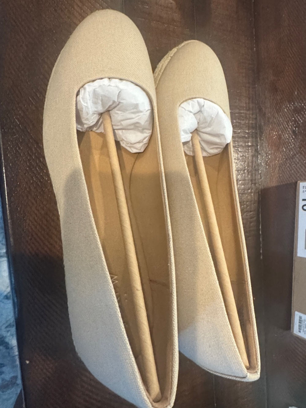 J. Crew Canvas Ballet Flats in Light Beige